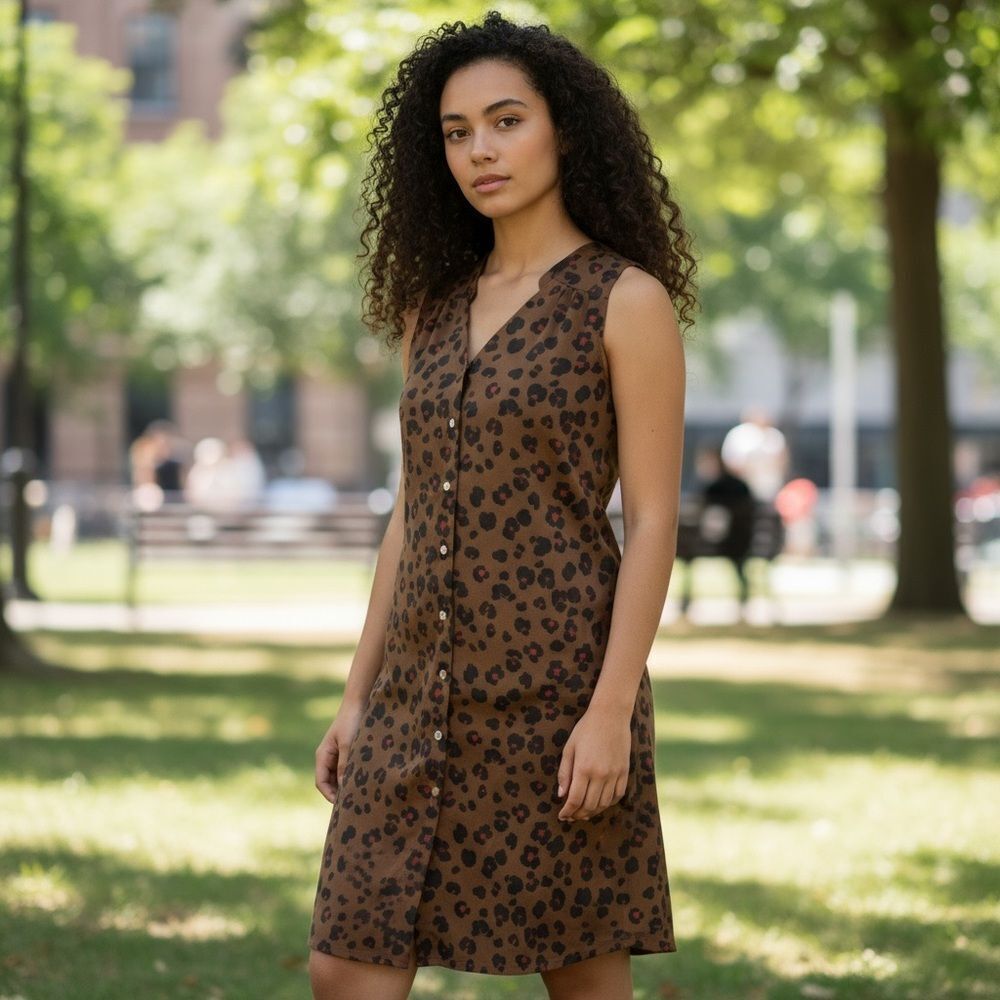41 Hawthorn leopard print sleeveless dress